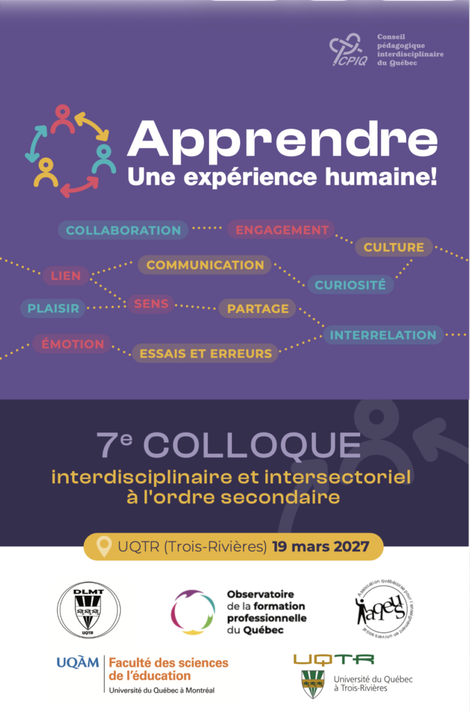 7e colloque interdisciplinaire et intersectoriel à l'ordre secondaire