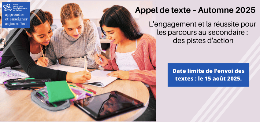 Appel de texte - apprendre et enseigner aujourd'hui